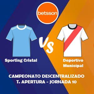 Apostar con Betsson, una de las mejores casas de apuestas Perú | Sporting Cristal vs Deportivo Municipal (16 Abril) Pronósticos para la Liga 1 de Perú