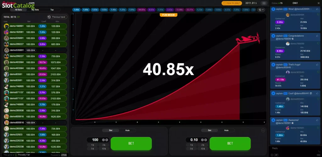 Gráficos de Aviator