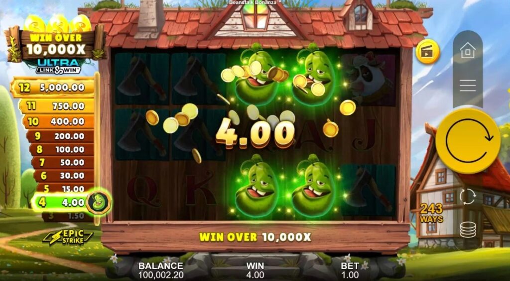 3 Juego en curso de Beanstalk Bonanza