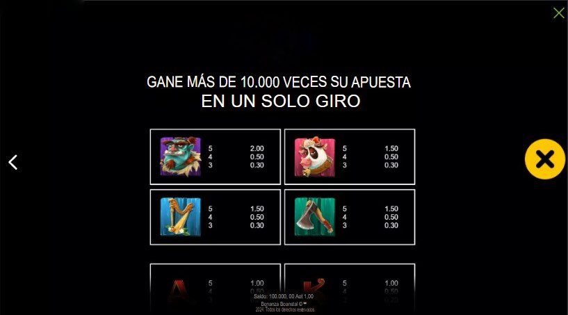 Símbolos en Beanstalk Bonanza