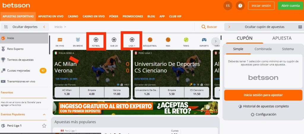 Busca opción fútbol