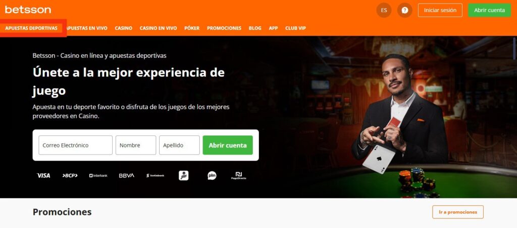 Ingresa al portal de Betsson