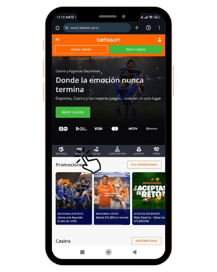 Navega a la sección En Vivo