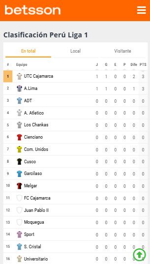 Clasificación en total